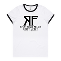 Women's Black & White Ringer T-Shirt