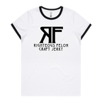 Women's Black & White Ringer T-Shirt