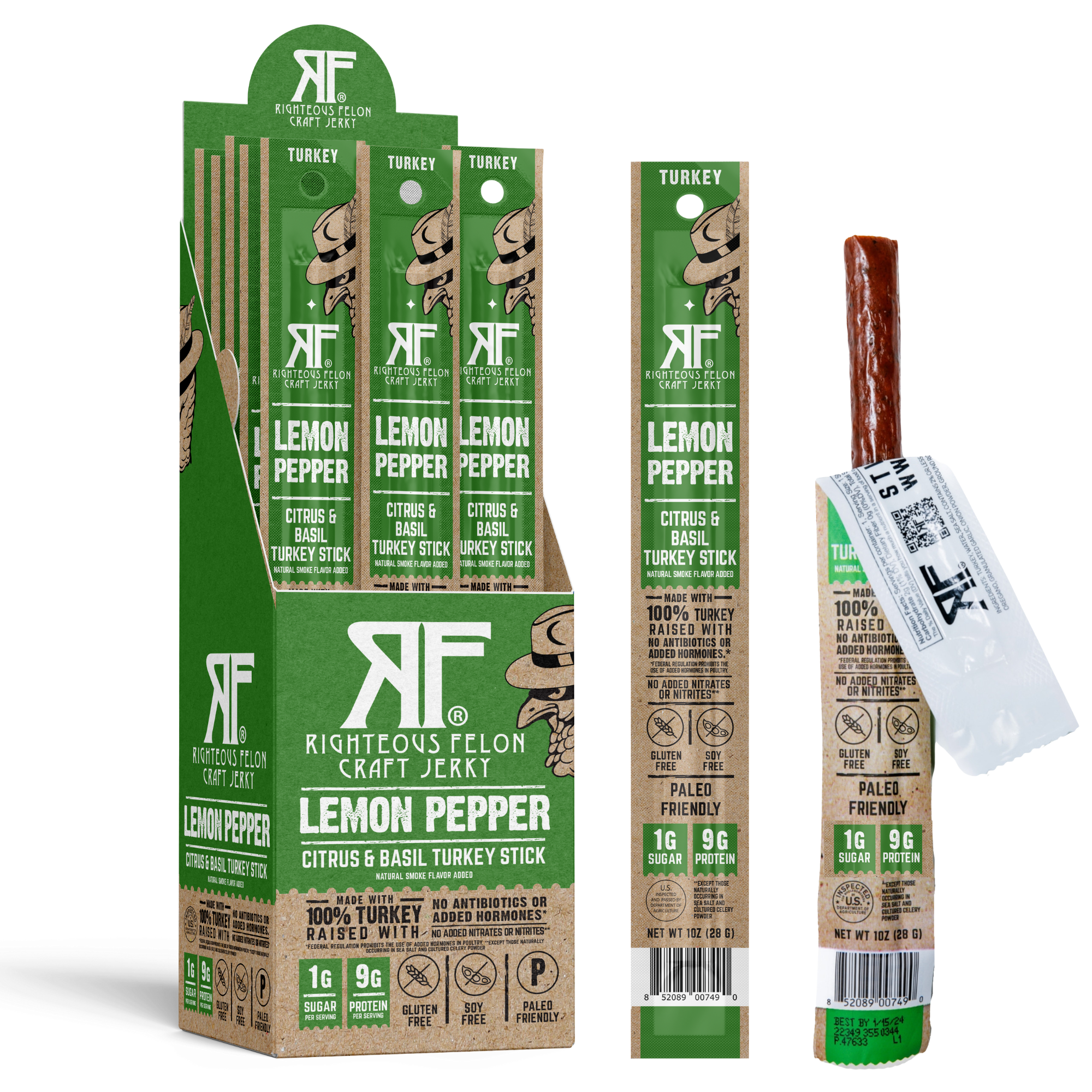 Lemon Pepper Turkey Stick (24-Pack)