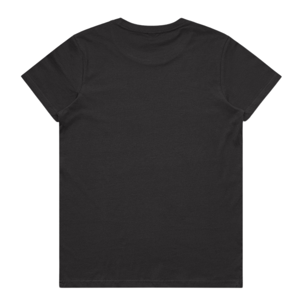 Women's Coal Gray & White Basic T-Shirt