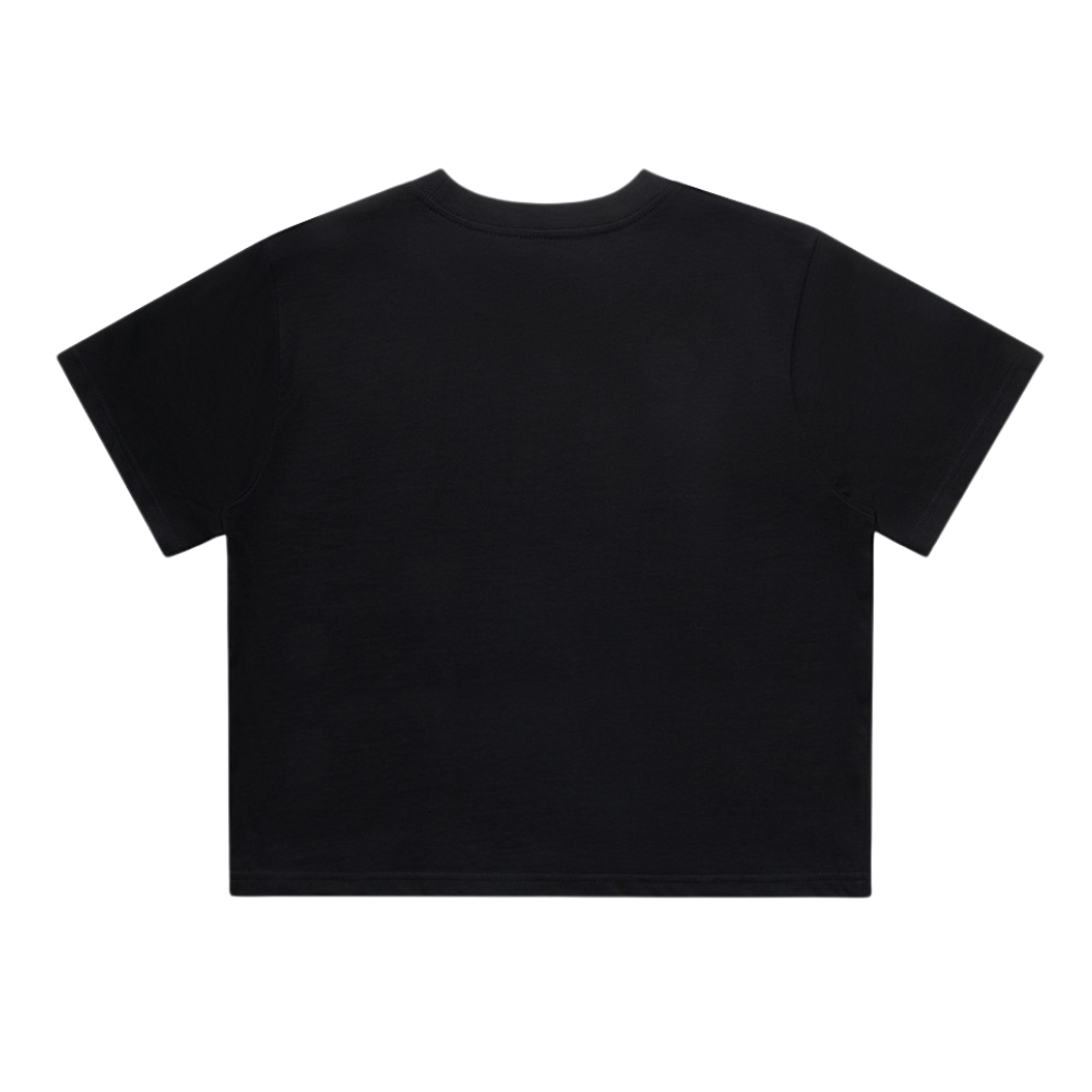 Women's Black & White Classic Crop