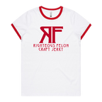 Women's Red & White Ringer T-Shirt