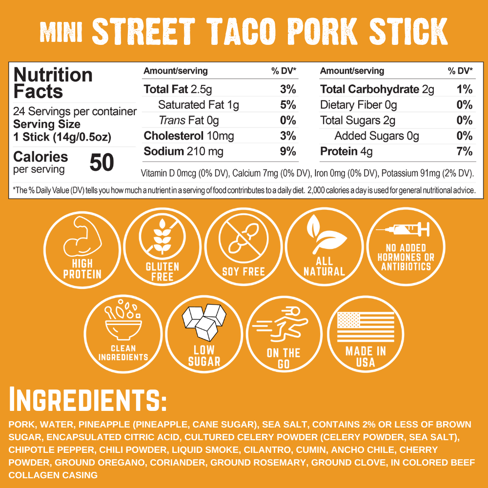 MINI Street Taco Pork Stick .5oz (24ct)