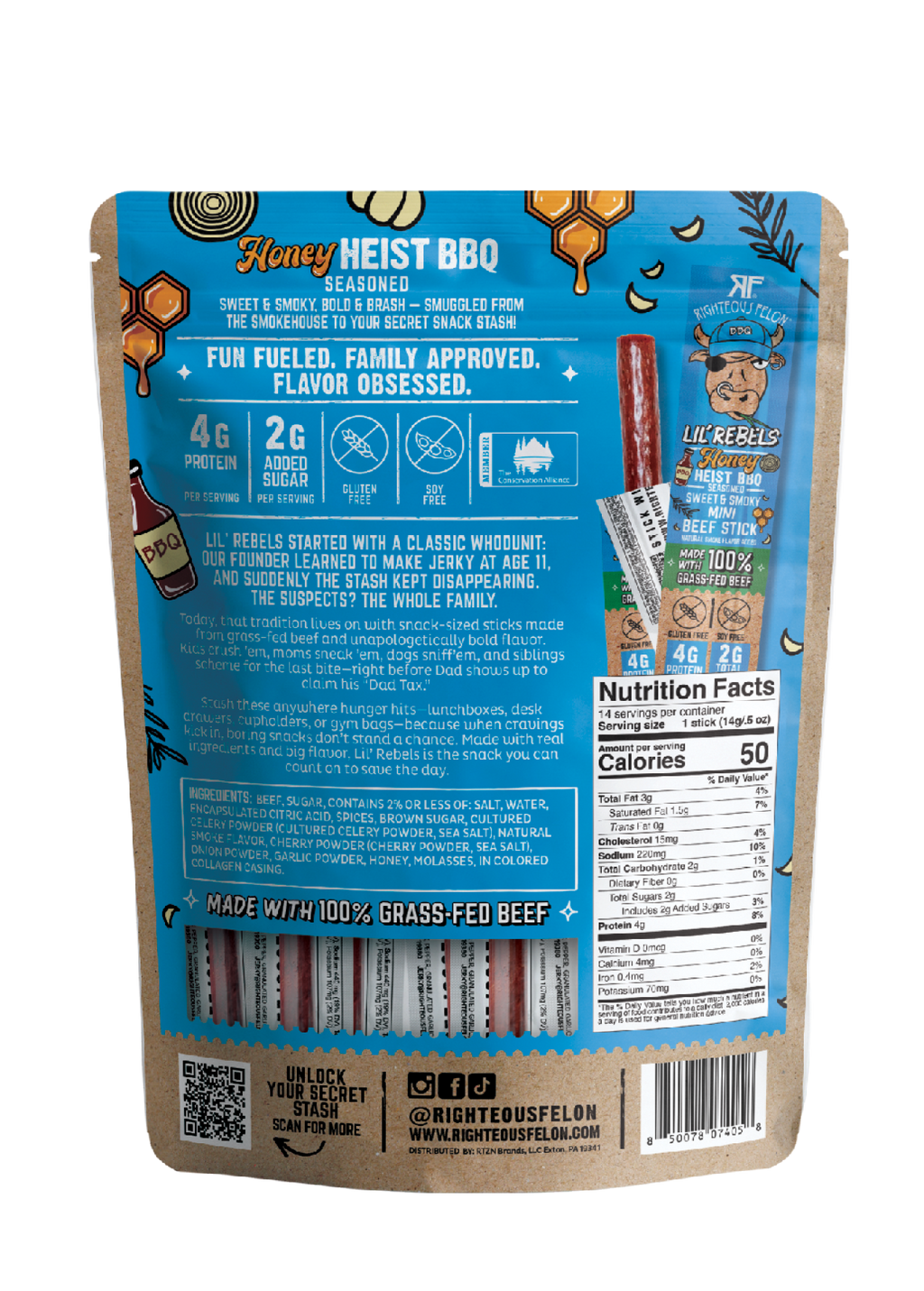 Lil Rebels BBQ Meat Sticks – 14ct