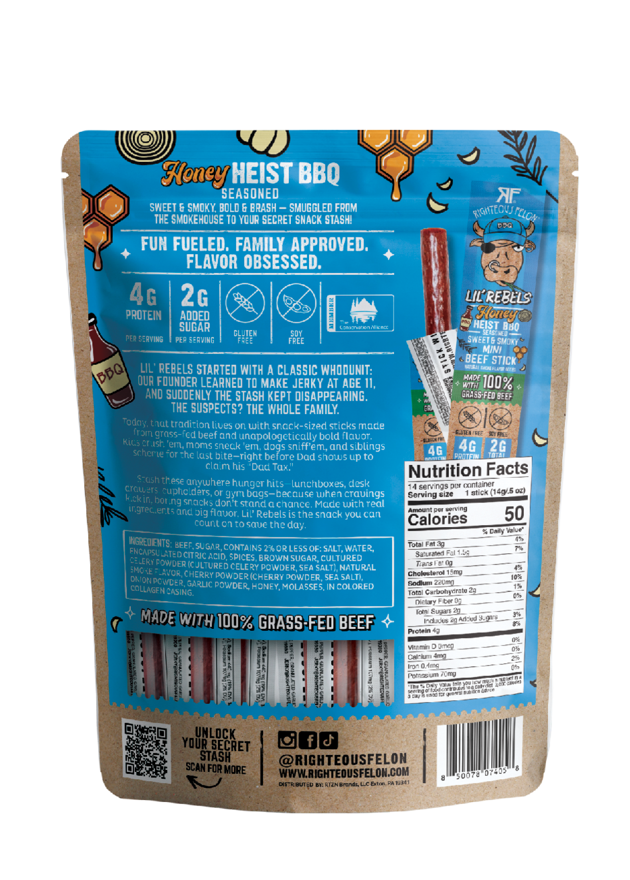Lil Rebels BBQ Meat Sticks – 14ct