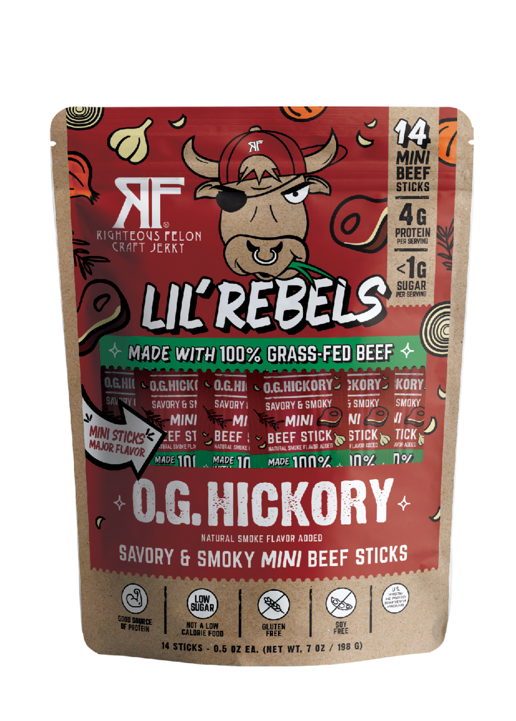 Lil Rebels Hickory Meat Sticks – 14ct pack