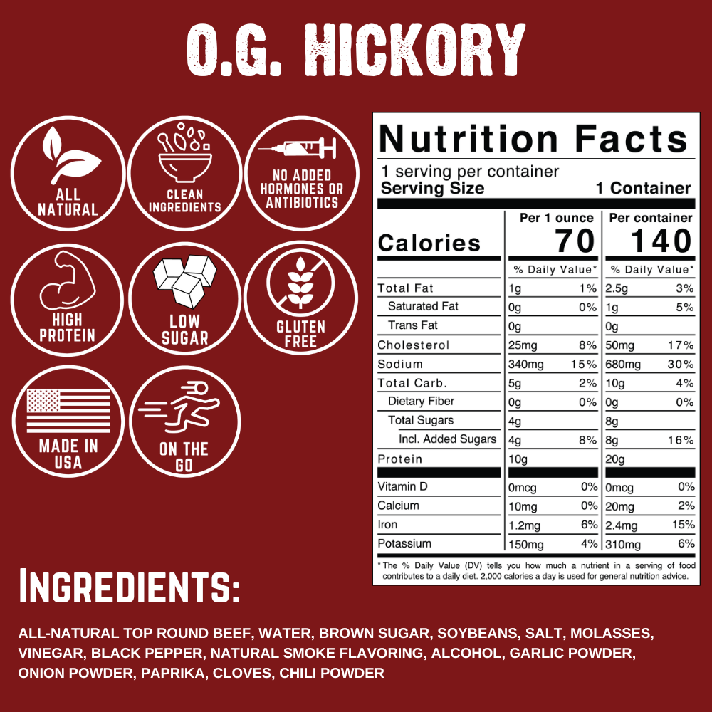 O.G. Hickory Beef Jerky (8-pack)