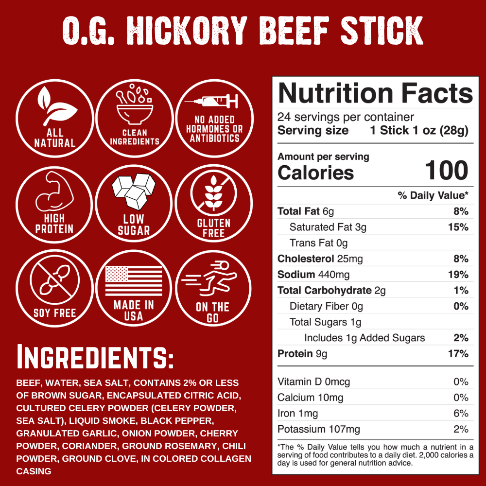 O.G. Hickory Beef Stick (24-Pack)