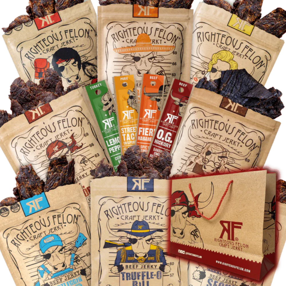 Righteous Sampler Beef Jerky & Meat Sticks (12-Pack)