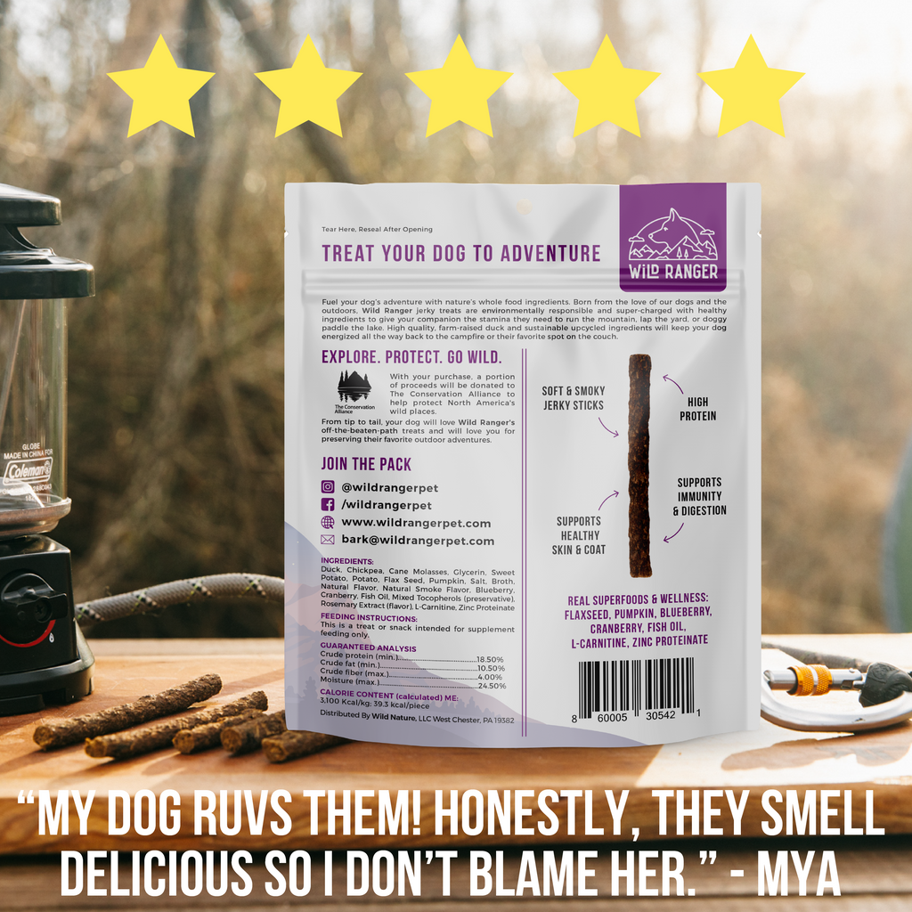 Wild Ranger Duck & Superfoods Jerky Dog Treats (8oz)